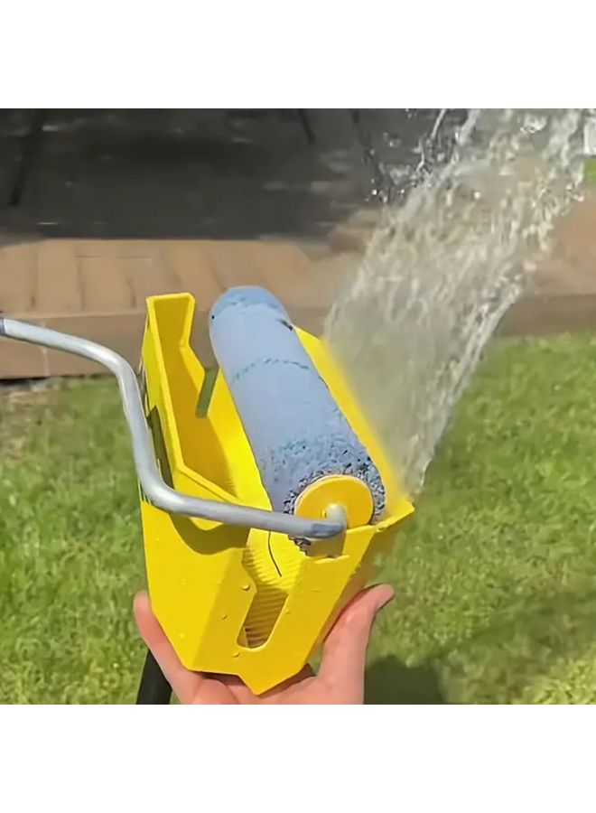 Yellow Paint Roller Cleaner with Ergonomic Handle for Efficient Paint Removal Home Improvement Tool - Image 2