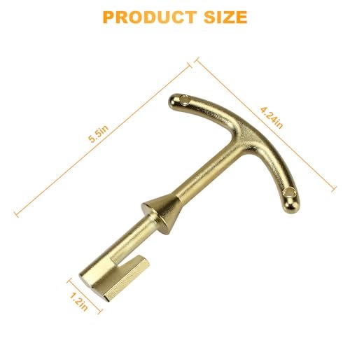 AGUNION M07001 5.5'' Water Meter Box Key, Water Meter Cover Key, Water Meter Box Lid Key, Lid Opening Tool - 1 Pack - Image 2