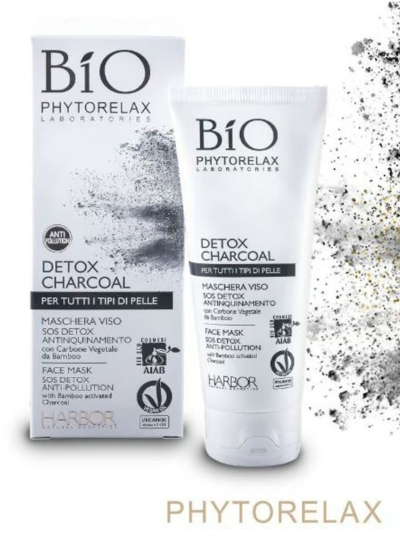 Phytorelax Bamboo Charcoal Detox SOS Mask - Deep Cleansing for Skin, 75 ml  - Image 4