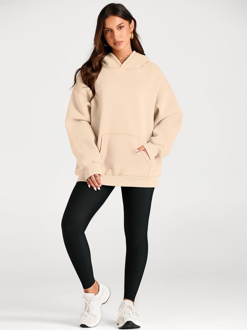AUTOMET Hoodies for Women Oversized Sweatshirts Fall Fashion Outfits 2025 Pullover Fleece Casual Sweaters Winter Y2k Clothes Apricot M - Image 5