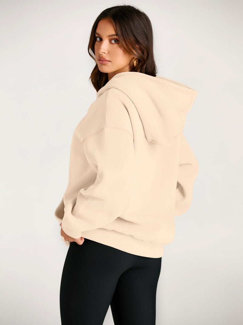 AUTOMET Hoodies for Women Oversized Sweatshirts Fall Fashion Outfits 2025 Pullover Fleece Casual Sweaters Winter Y2k Clothes Apricot M - Image 4