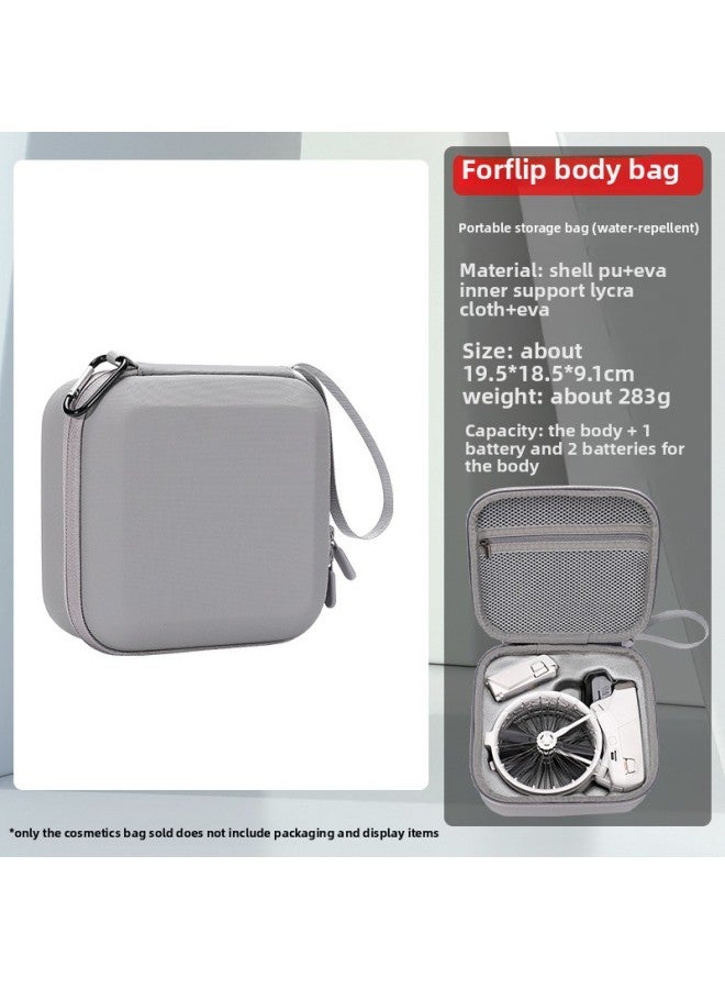 BKANO Is Suitable For DJI FLIP Storage Bag Body Storage Bag For DJI FLIP Storage Box Single Machine Body Bag-Color:Flip Gray Pu Body Storage Bag-Size:19.5*18.5*9.1cm  - Image 1