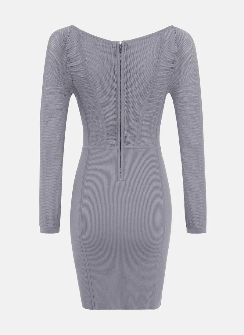 Lichi Mini jersey combo dress