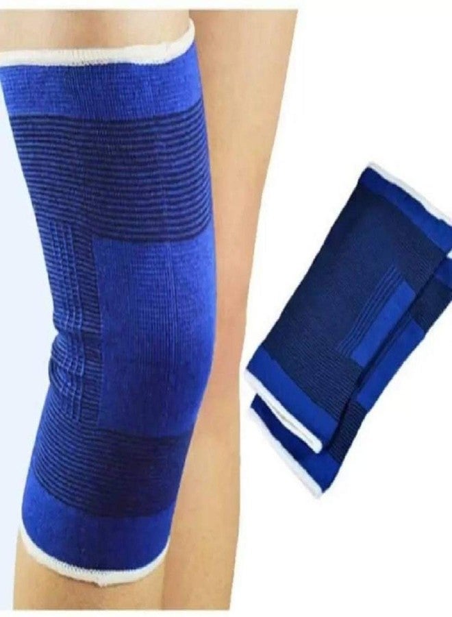 PRIMEBOX Blue Knee Support Protector For Men and Women Multi Use Sports Cricket, Badminton, Pain Relief - Image 1