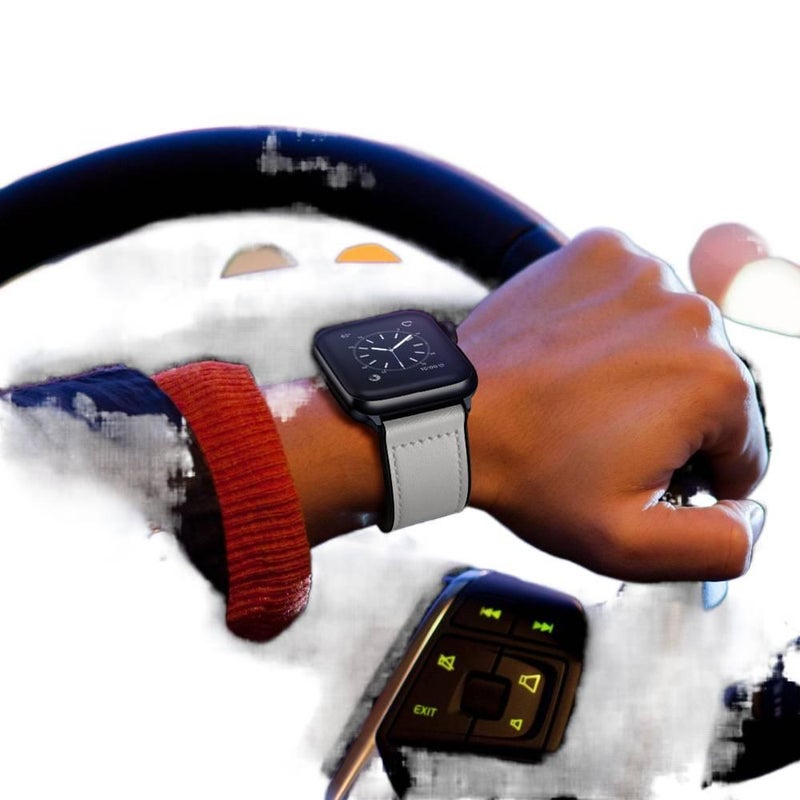 سوار ساعة ذكية سوار رياضي من السيليكون متوافق مع Apple Watch 38/40/41/42/44/45/49mm بملاءمة قابلة للتعديل وحزام بديل باللون برتقالي قابل للتعديل - Image 4