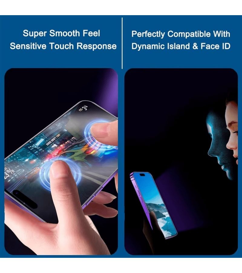 2 Pack Matte Tempered Glass Screen Protector For iPhone 16 Plus Resistant Fingerprints Scratches Glare - Image 2
