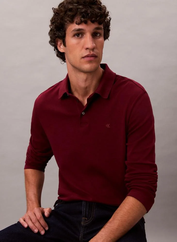 CALVIN KLEIN  Long Sleeve Polo Shirt for Men | Best Price UAE