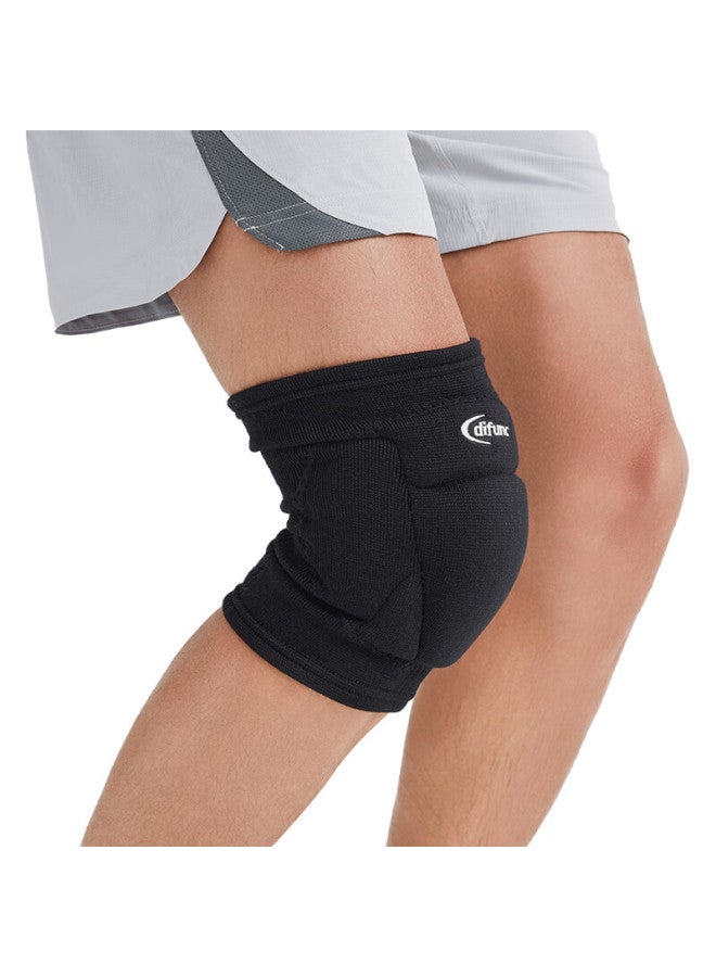 DM D&m Professional Volleyball Knee Pad Sports 6-segmented Padded Protection Kneeling Anti-collision Anti-fall Goalkeeper Black One Piece - Image 4