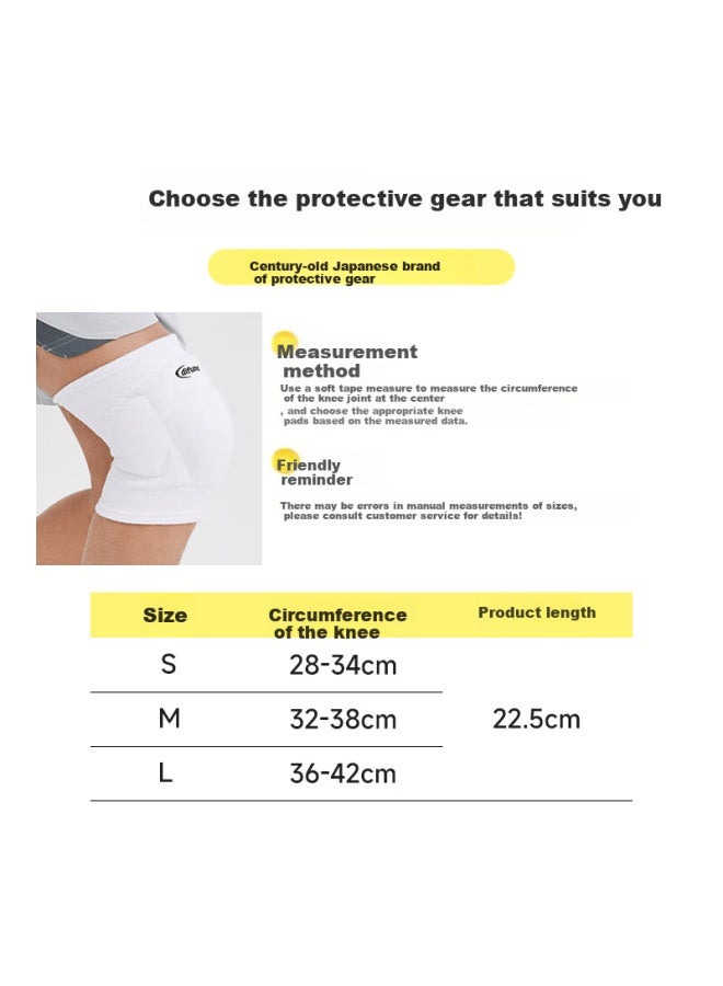 DM D&m Professional Volleyball Knee Pad Sports 6-segmented Padded Protection Kneeling Anti-collision Anti-fall Goalkeeper Black One Piece - Image 3