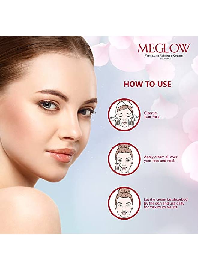 MEGLOW women combo Pack of 3Fairness Cream (1) 50g & Women's Fairness Facewash (2)70g Each for Flawless Fairness - Image 5
