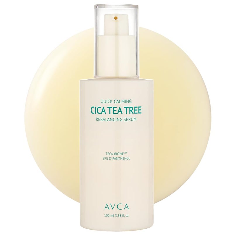 AVCA Quick Calming Cica Tea Tree Serum 100ml(3.38 fl. oz) â€“ Niacinamide & Panthenol, Soothing for Redness and Blemish-Prone Sensitive Skin, Oil-Balancing K-Beauty - Image 1