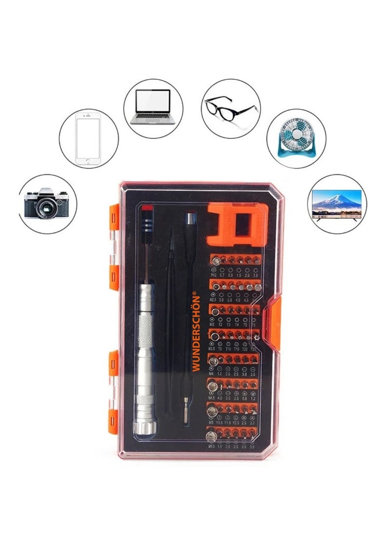 WUNDERSCHÖN - WUNEDRSCHÖN | Set Of 126 Pieces _Precision Screw Driver And Reatachable Heads _ Suitable For Small Screws And Delicate Components -Laptop Mobile Watch Jewelry DIY - Image 1