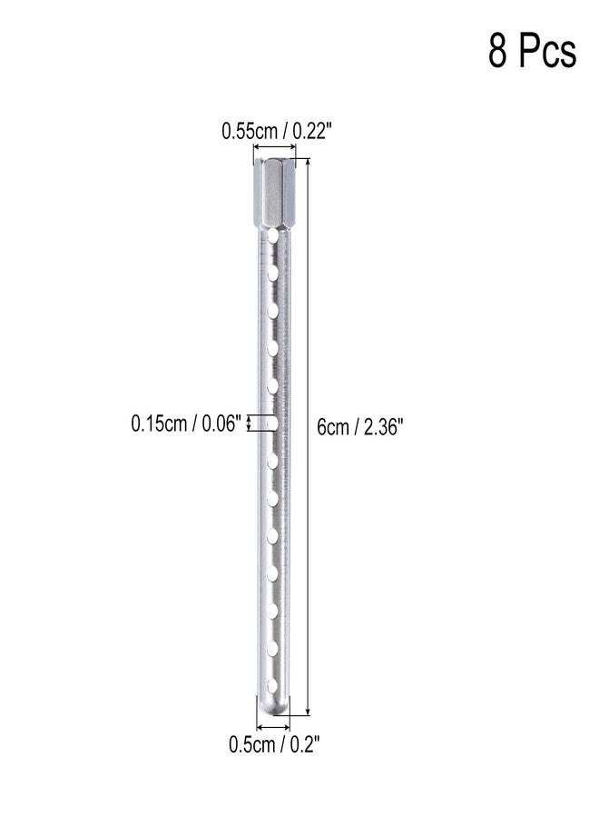 ميكسينيتي MECCANIXITY 8 قطع من دعامات هيكل السيارة RC المصنوعة من سبائك الألومنيوم لهيكل السيارة بمقياس 1/10 لسيارات الزاحف RC 94102 94122 94103 94123 (فضي) - Image 2