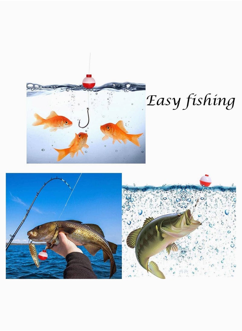 Y&D - Fishing Bobbers Assortment, Large & Small Red and White for Floats, Bobber Set 16 Bobbers, For Assortment - Image 1