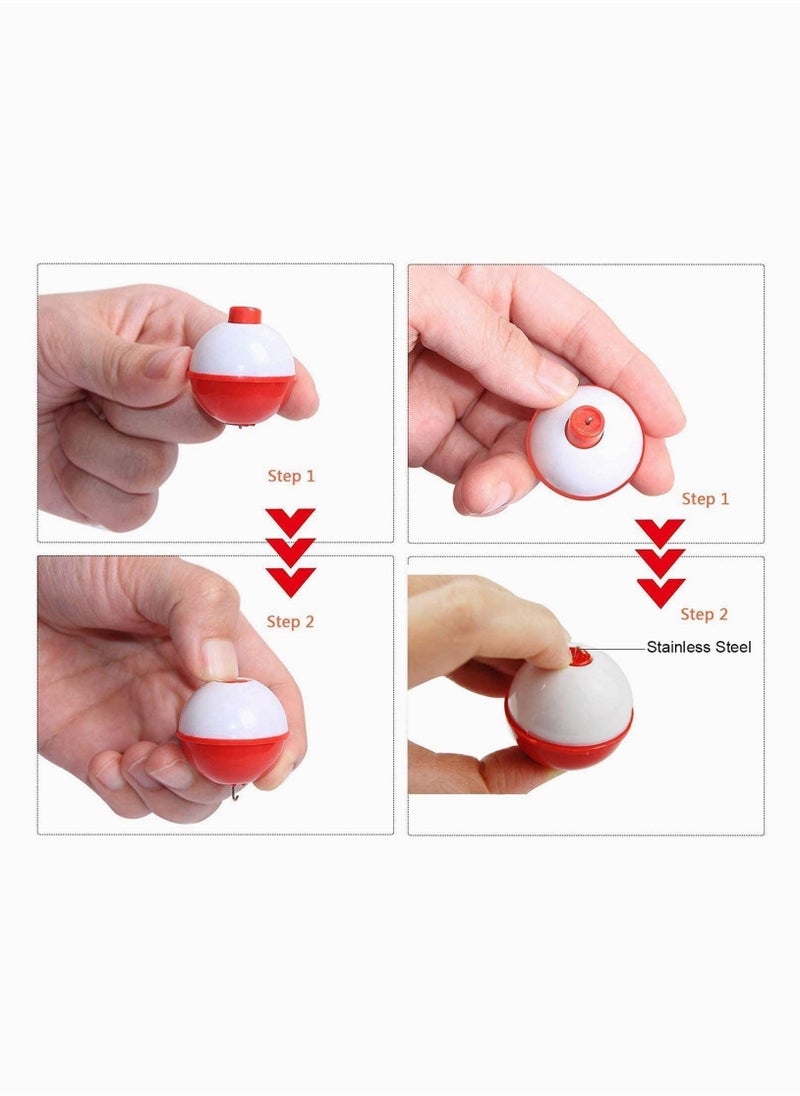 Y&D - Fishing Bobbers Assortment, Large & Small Red and White for Floats, Bobber Set 16 Bobbers, For Assortment - Image 1