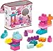 MEGA BLOKS First Builders Toddler Blocks Toys Set Big Building Bag Collection with 80 Pieces and Storage Pink Ages 1 Years - Image 3