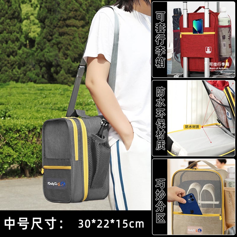 Eco-Friendly Travel Organizer 2024 Upgraded Shoes Bag Purple: Medium: 30*22 * 15cm - Image 4