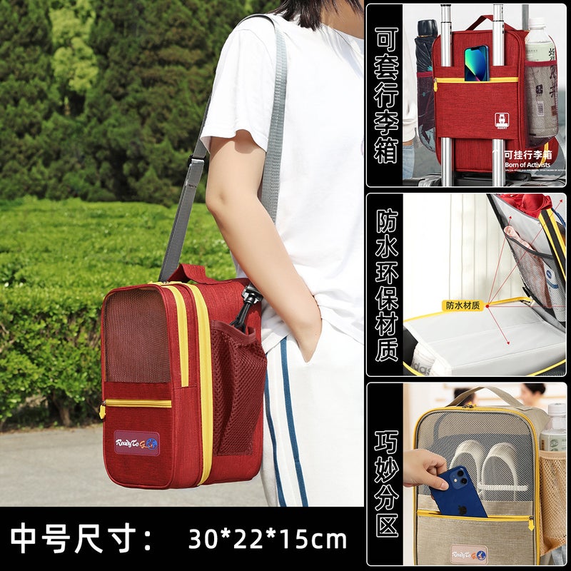 Eco-Friendly Travel Organizer 2024 Upgraded Shoes Bag Purple: Medium: 30*22 * 15cm - Image 3