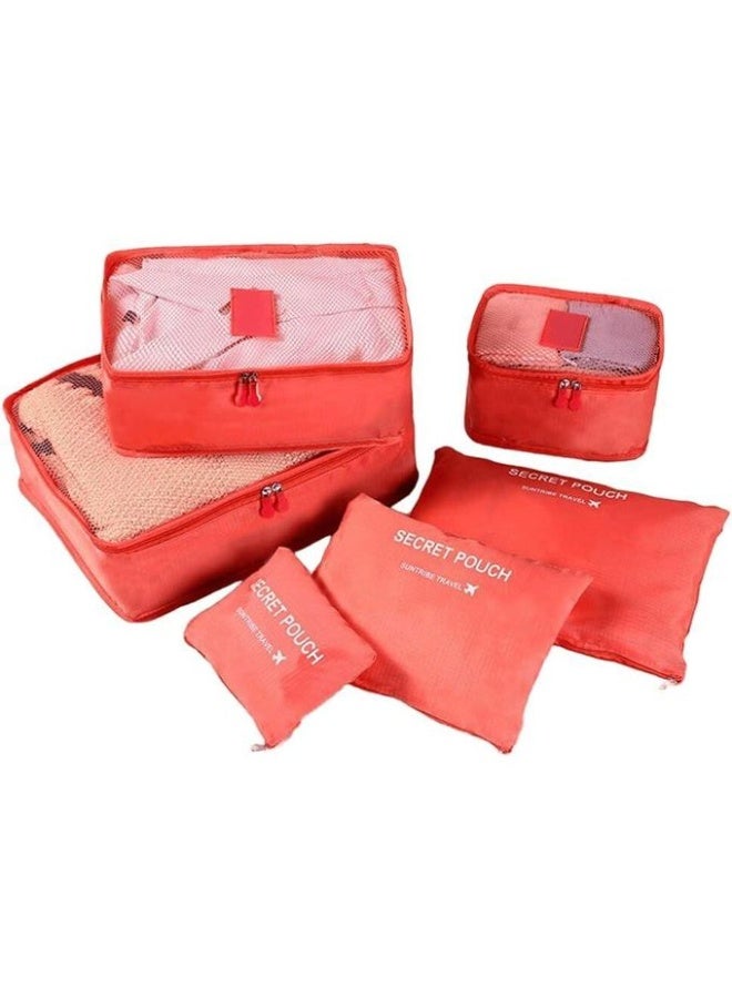 6-Piece Travel Packing Organizer Set - Packing Cubes for Clothes, Shoes & Accessories - Luggage Organizer Bags - Image 1