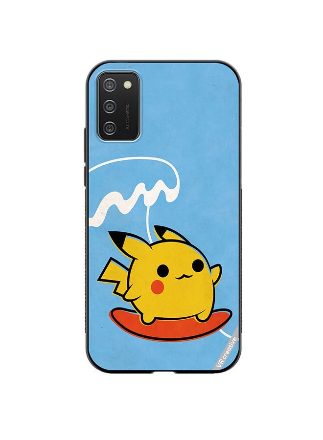 VR CREATIVE Protective Case Cover For Samsung Galaxy A02s Pikachu Surfing 1  Design Multicolour - Image 1