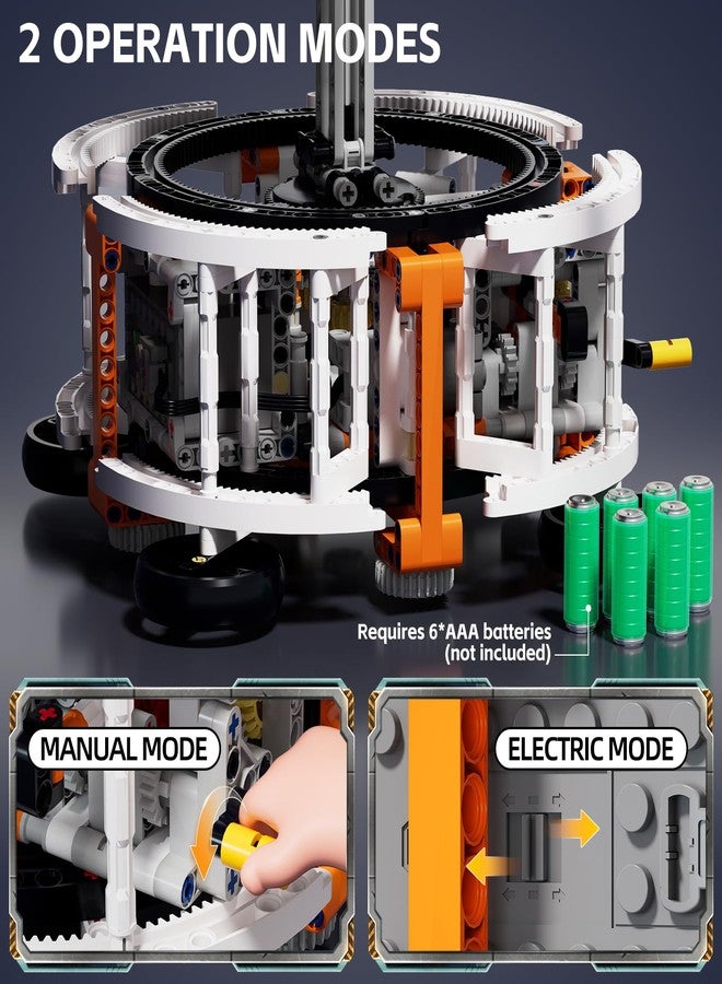 Dolive Dual-Mode Spinning Solar System Space Building Kit, STEM Model with Rotating Planets, Light-up Sun and Astronomy Educational Toys for Kids, Outer Space Birthday Gift for Ages 8+ (1282 PCS) - Image 3