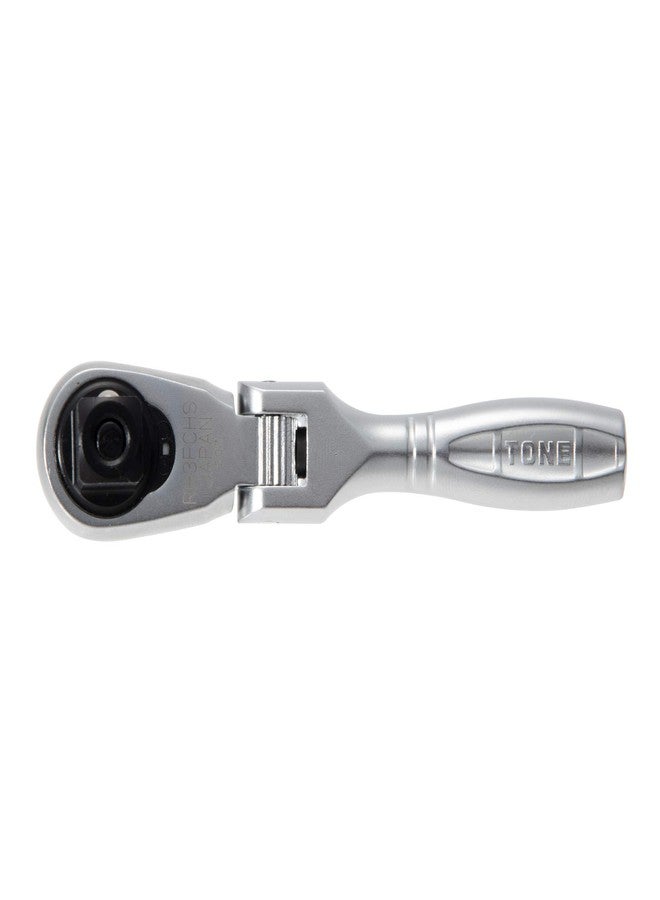 TONE Short Ratchet Handle Compact Flex Head (Socket Hold Type) RH3FCHS 3/8" Inch Drive - Image 4