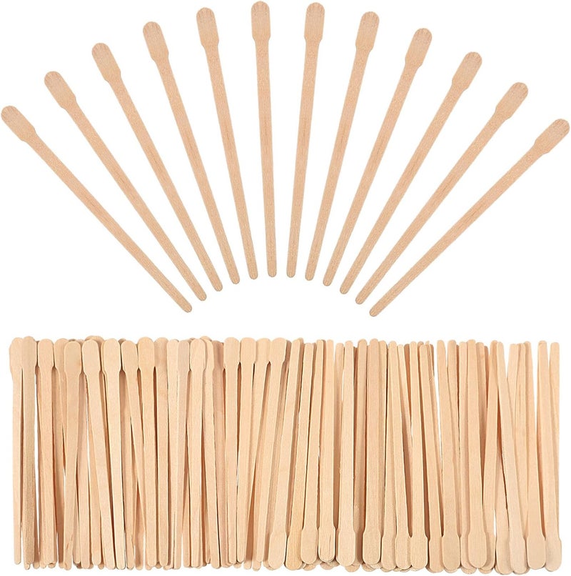 Bememo 500 Pieces Wax Sticks for Hair Removal Small Wax Spatulas Applicator Wood Craft Sticks for Eyebrow Lip Nose Waxing