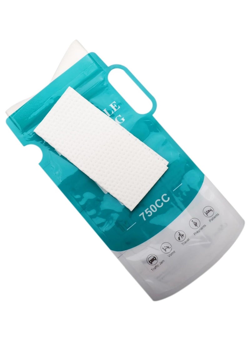 Generic 5 Pcs Disposable Urine Bags, 750ML Large Capacity Camping Pee Bags, Unisex Urinals Vomit Bags, Emergency Toilet for Camping, Hiking, Travel, Traffic Jam,Emergency Portable Toilets, Small Bee Bags  - Image 3