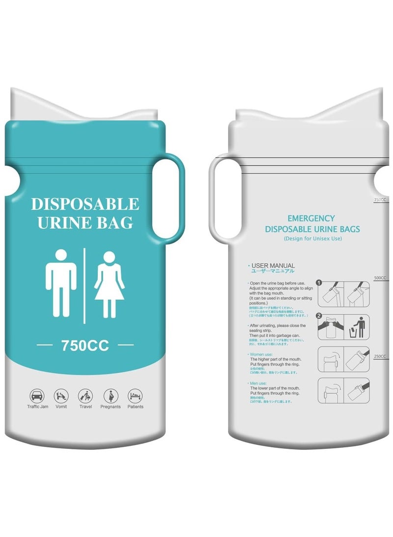 Generic 5 Pcs Disposable Urine Bags, 750ML Large Capacity Camping Pee Bags, Unisex Urinals Vomit Bags, Emergency Toilet for Camping, Hiking, Travel, Traffic Jam,Emergency Portable Toilets, Small Bee Bags  - Image 2