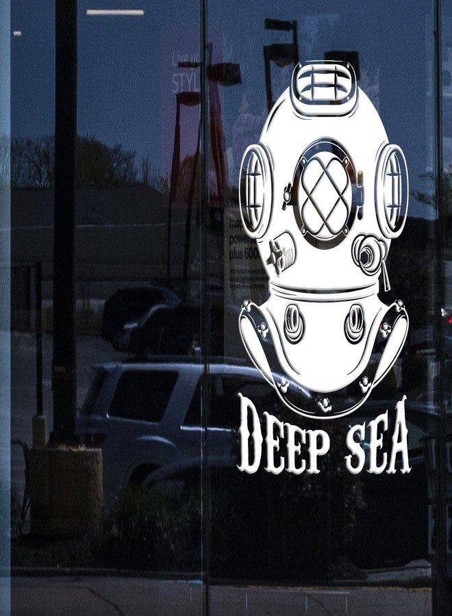 SnappySticker Decal Diving Helmet Wall Sticker for Bedroom Living Room Office ? Large Removable Waterproof Vinyl Wall Decal ? Home Decor Sticker Size: 27 X40