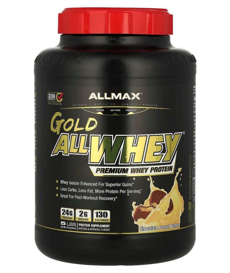 Allmax GOLD ALLWHEY® Premium Whey Protein Chocolate Peanut Butter 5 lbs (2.27 kg)
