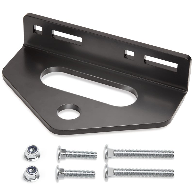 HOWBOW Zero Turn Mower Trailer Tow Hitch, 1/4"(6mm) Thick Heavy Duty Steel Universal Lawn Trailer Hitch 2"-5.1" Hole Center, Versatile Chain Slot Rugged Steel Trailer Hitch Included Carriage Bolt Hardware - Image 1