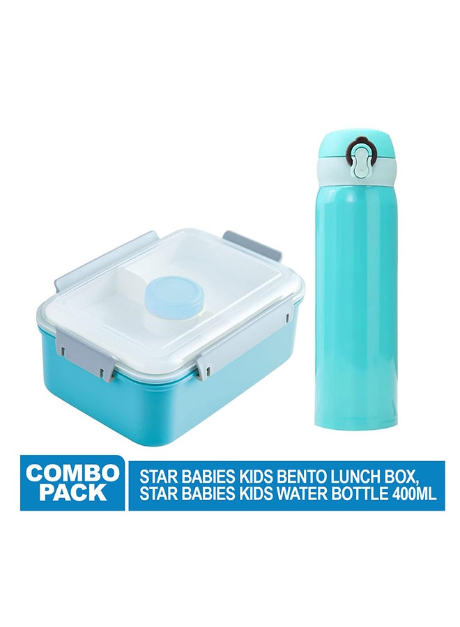 STAR BABiES Star Babies Back To School Kids Water Bottle 300ml With Kids Lunch Box - Blue  - Image 2