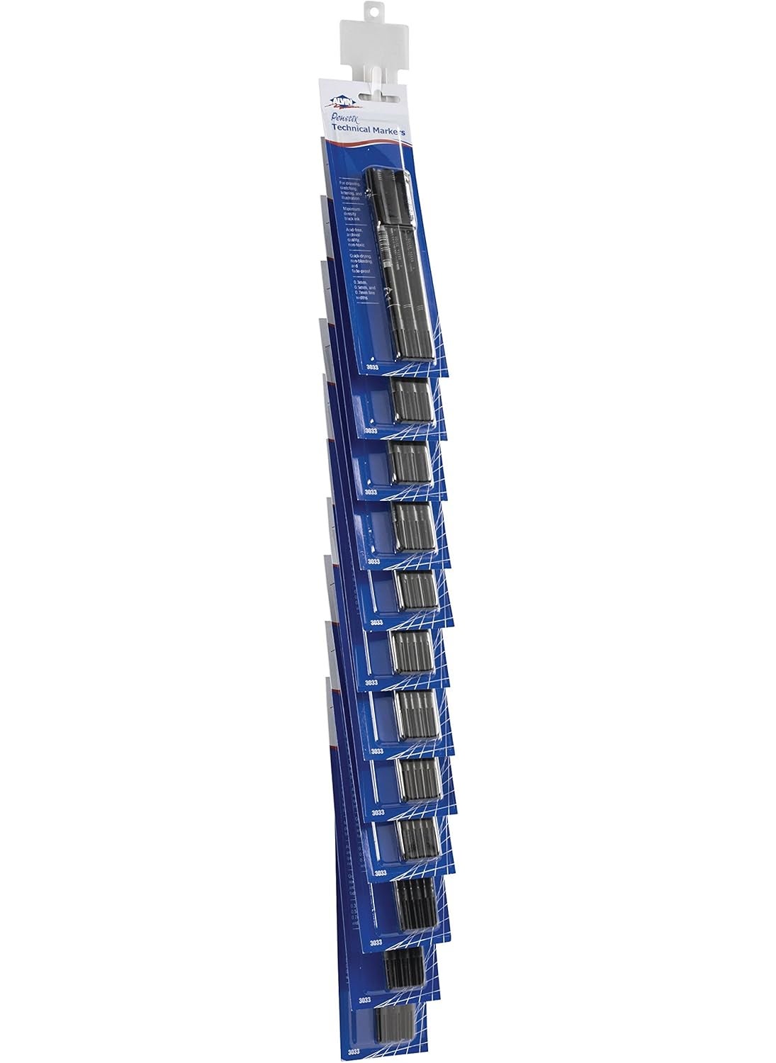 Alvin Alvin Penstix 3033 Black Technical Markers  Set of 3  - Image 2