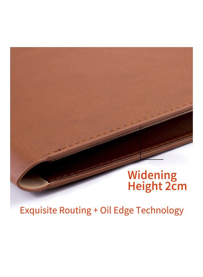 إسكدنيا حافظة ملفات مقاس A4 مصنوعة من جلد البولي يوريثان بني - Image 2