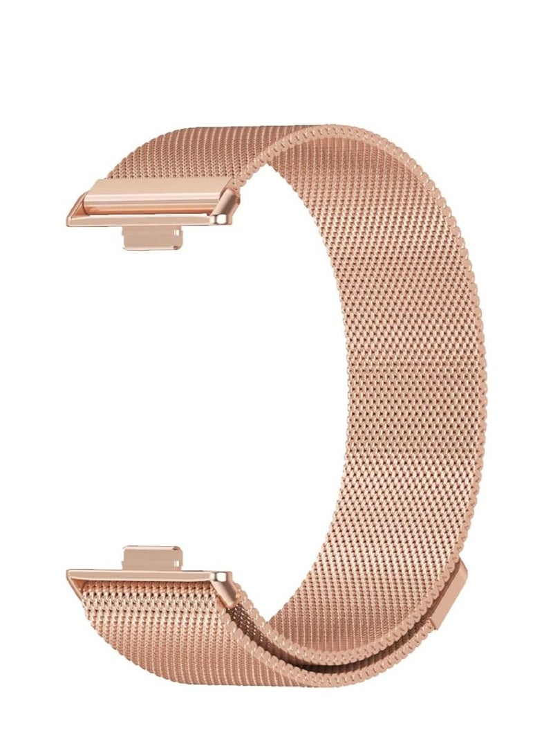 Strap Compatible with Huawei Watch Fit 4 4 Pro Bracelet Stainless Steel Magnetic Extendable Replacement Wristbands Metal Classic Band for Huawei Watch Fit 4 4 Pro Strap for Men Women rosegold - Image 1
