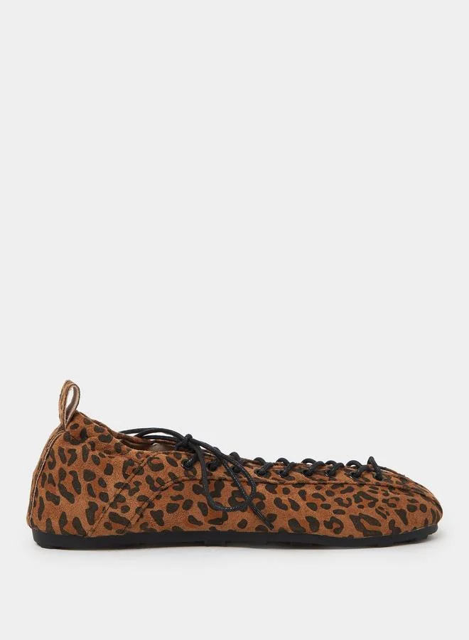 Styli Brown Leopard Print Casual Shoes
