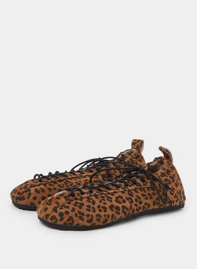Styli Brown Leopard Print Casual Shoes