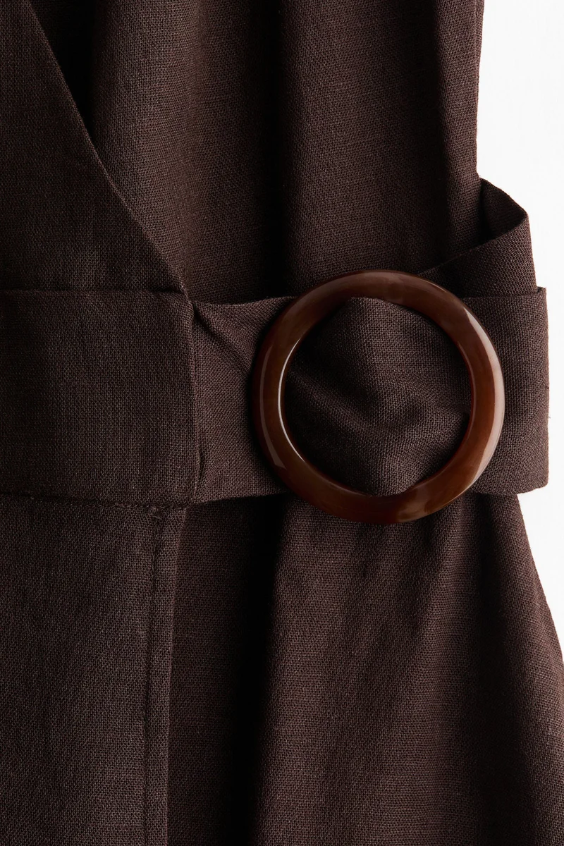 H&M Linen-blend wrap dress