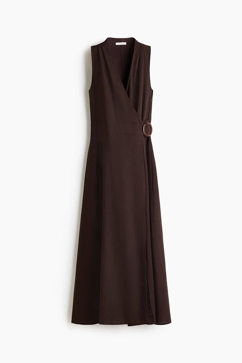 H&M Linen-blend wrap dress