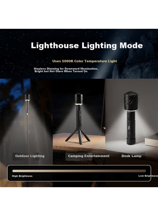 Tcl Outdoor Flashlight High Brightness Long Battery Life 24h Military Survival Large Capacity Patrol Rechargeable - Image 4