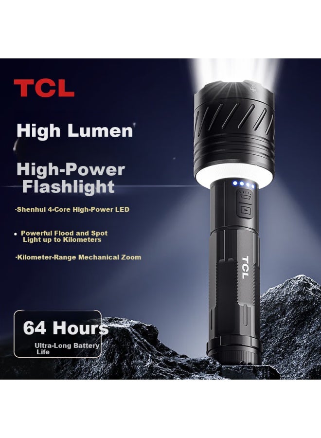 Tcl Outdoor Flashlight High Brightness Long Battery Life 24h Military Survival Large Capacity Patrol Rechargeable - Image 5
