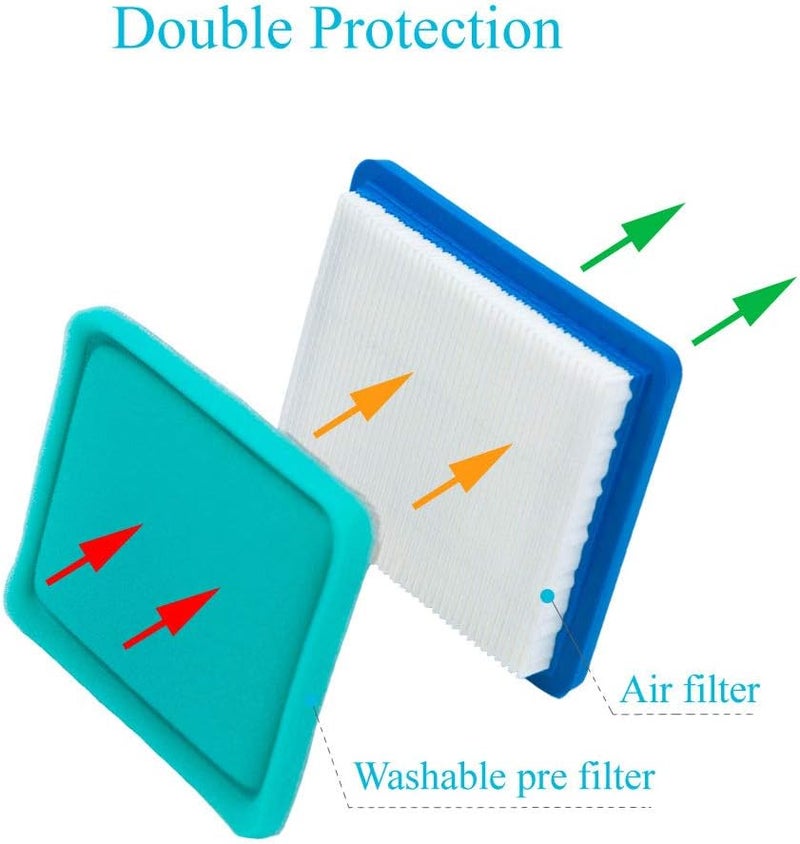 HOODELL 3 Pack 491588S Air Filter with Pre Filter, Compatible with 491588 493537 493537S Toro 20332 Craftsman 33644, Push Lawn Mower Air Cleaner - Image 3