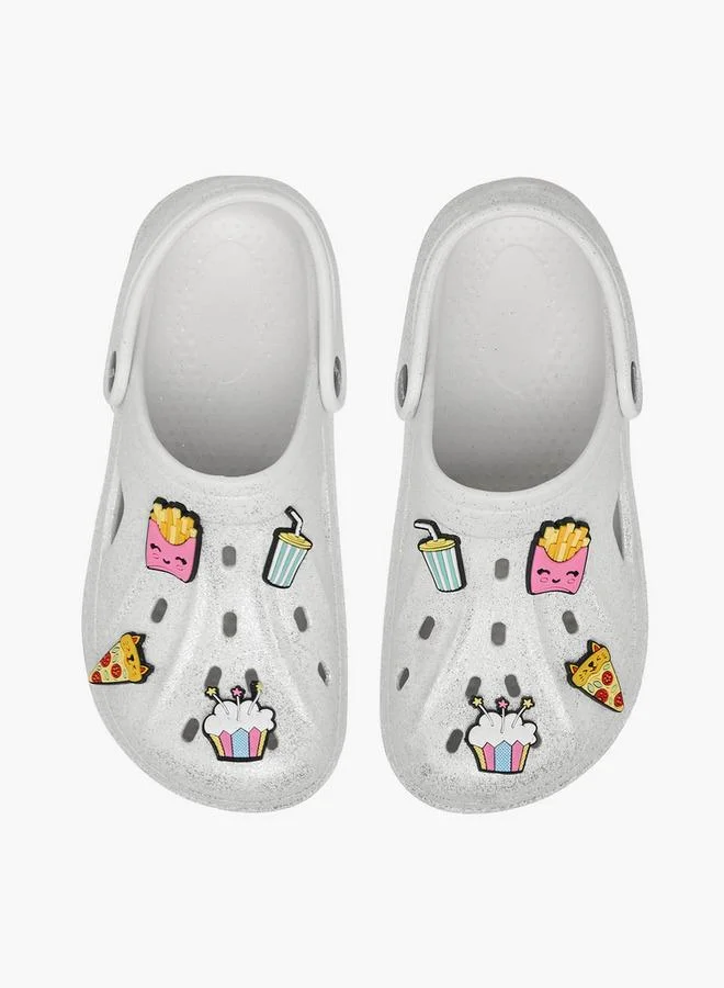 Aqua Girls Food Jibbitz Charm Detail Clogs