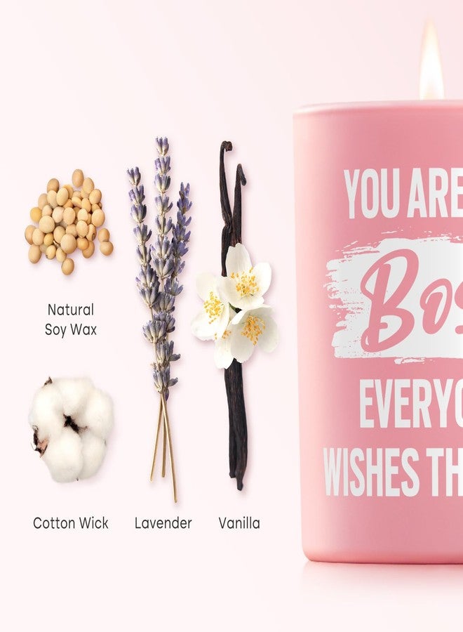 GoMelley Funny Bosses Gifts for Women - Handmade Candle Lavender Scented, Christmas Birthday Gifts for Bosses Lady Female, Appreciation/Thank You, Farewell Present for Leader, 10oz - Image 4