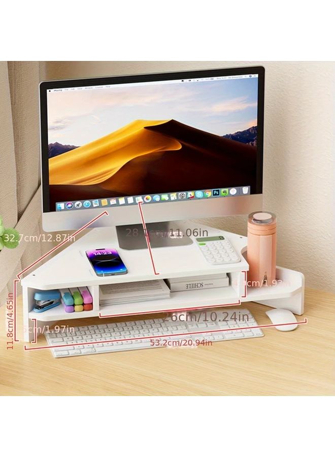 Corner Shelves With Storage For Office Desk Monitor Stand Maximize Space Utilization - Image 1