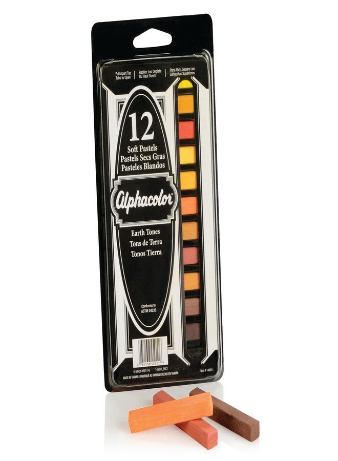 Derwent Alphacolor Soft Square Pastels, Earth Tones, 12 Pastels per Set (145011) - Image 2
