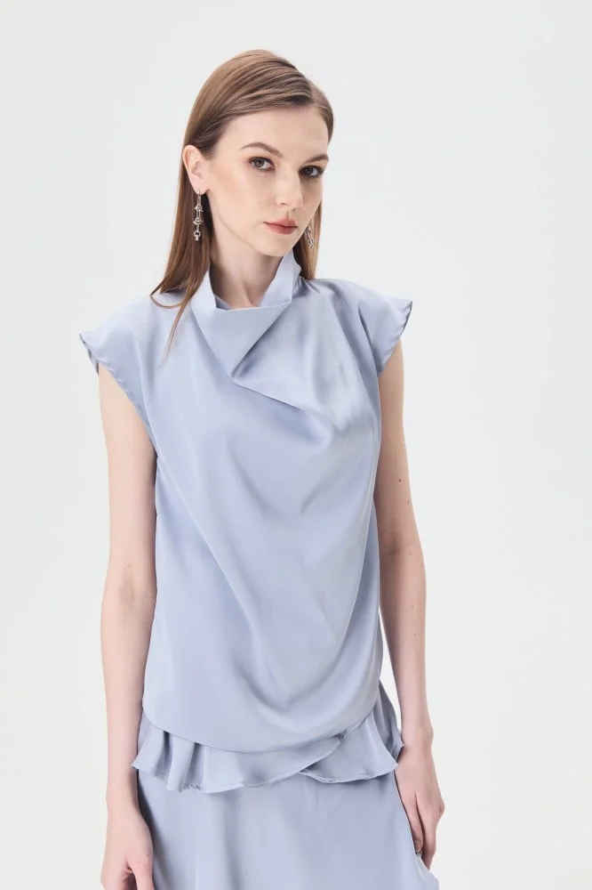 Tenda Draped-neck blouse