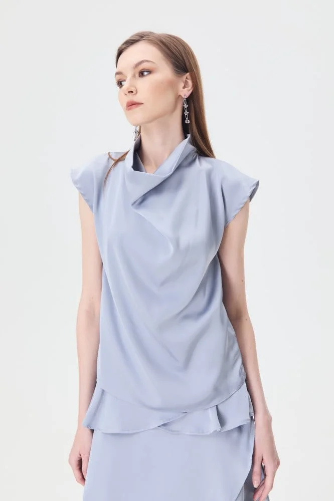 Tenda Draped-neck blouse