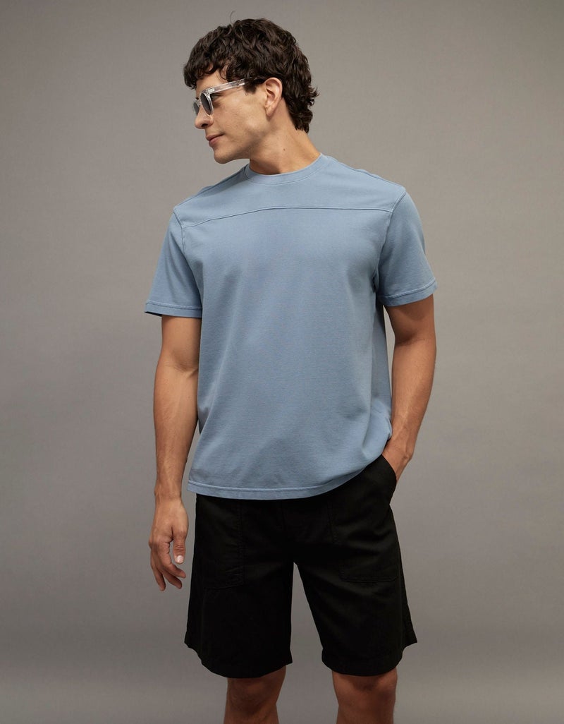 American Eagle AE Short-Sleeve Pique T-Shirt - Image 1